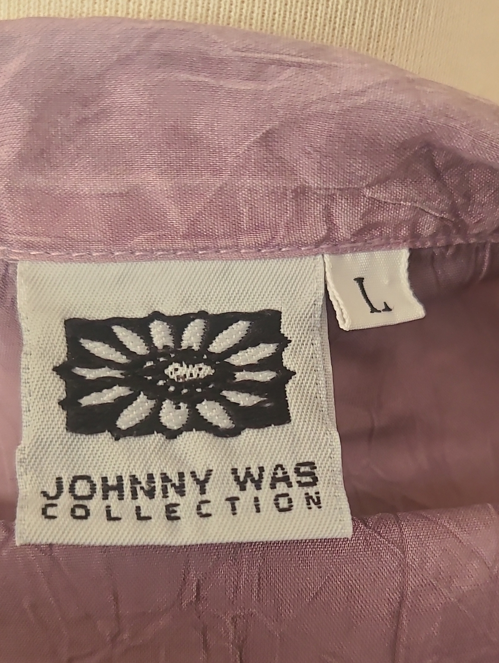 Johnny Was Collection Lavender Rose Embroidered Peplum Blouse Size Large - Picture 9 of 12